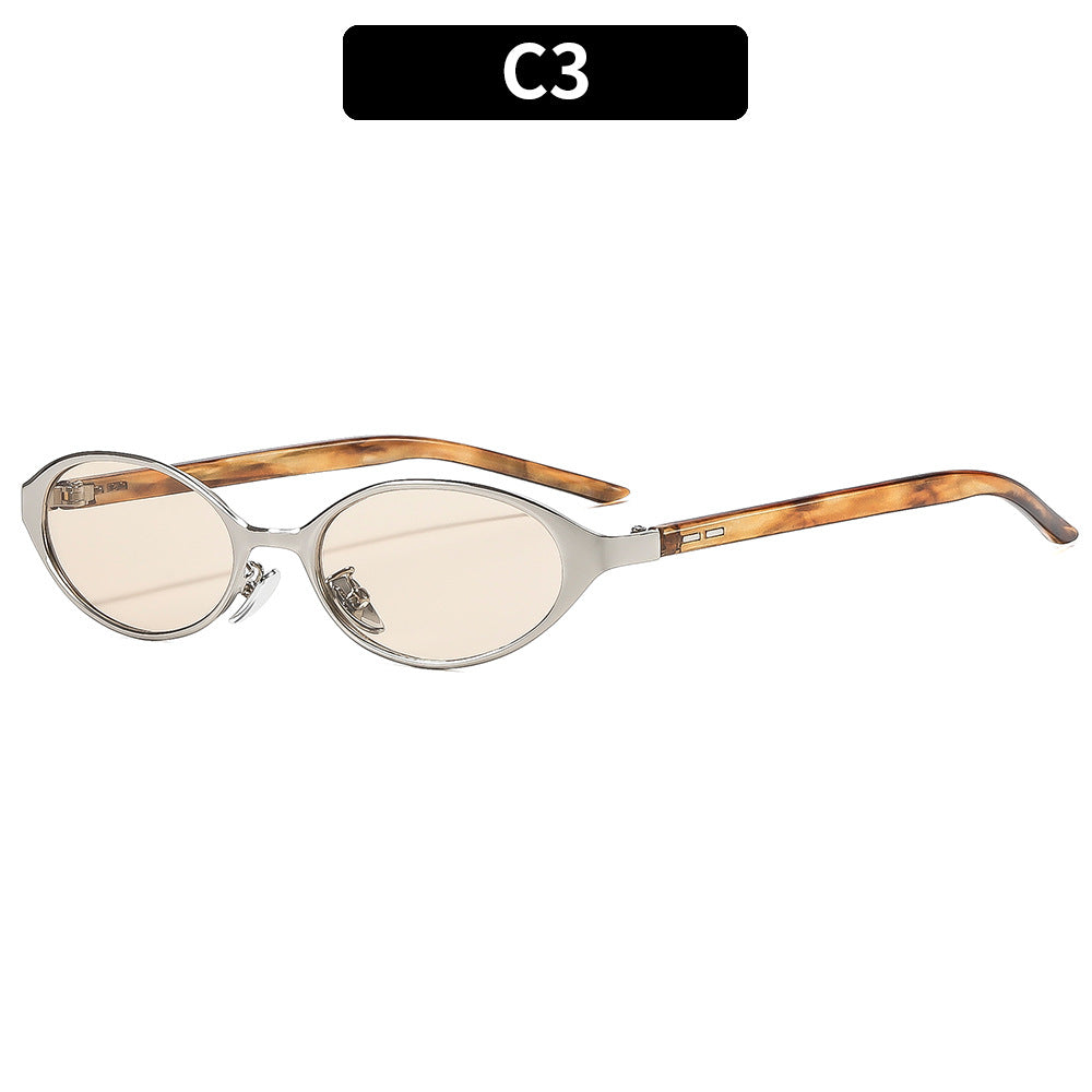 Schicke Schlanke Ovale Rahmen Sonnenbrille
