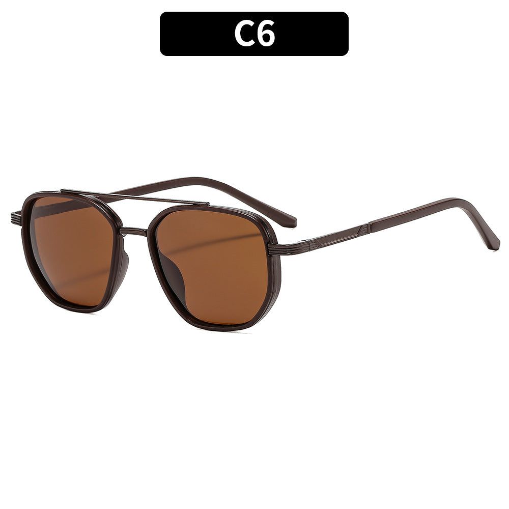 Geometrische Übergroße Sonnenbrille