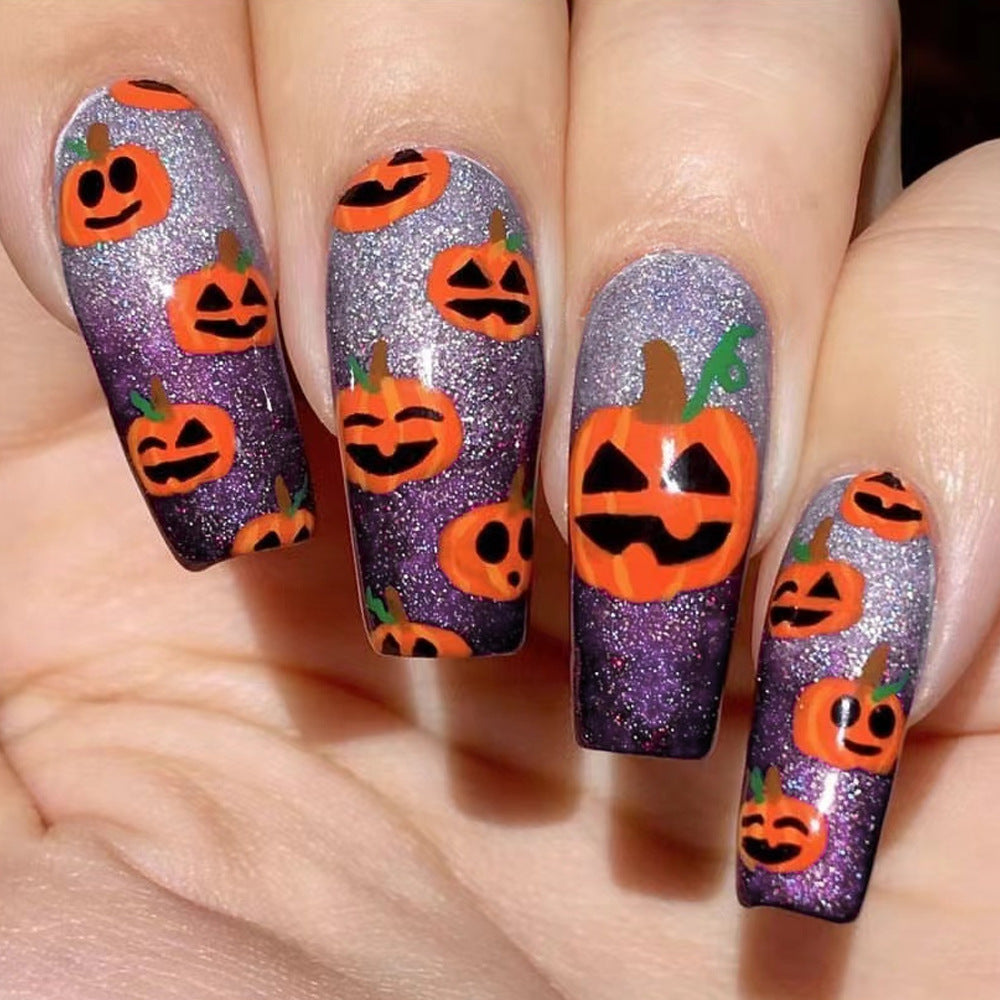 Halloween-Themen Langlebige Press-On Nagelkunst Brehn