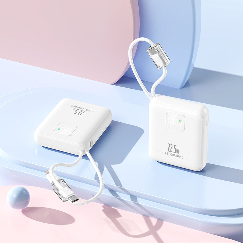 Slim Powerbank mit Integriertem Schnellladeanschluss und Digitaler Ladestandsanzeige Brehn