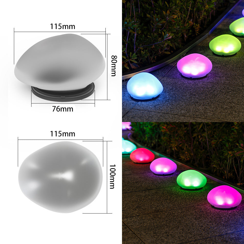 Wiederaufladbare LED-Kieselweglichter Wasserdicht Gartenakzent Brehn