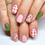 Kreatives floral Design Press-On Nagelkunst Brehn