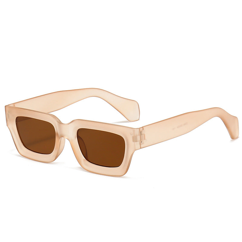 Damen trendige Sonnenbrille mit robustem und transparentem Rahmen Brehn