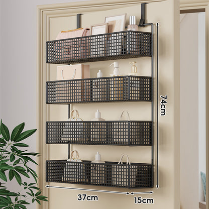 Über-Tür hängender doppelter belüfteter Mesh-Speicherkorb-Organizer mit Haken