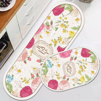 Floral Design Anti-Fatigue Küchenmatte Brehn