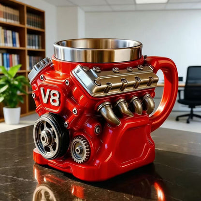 Tasse im V6 Motor Design Brehn