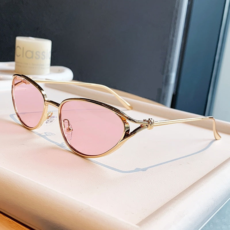 Damen Cat-Eye Sonnenbrille mit elegantem goldenen Rahmen und polarisierten Gläsern Brehn