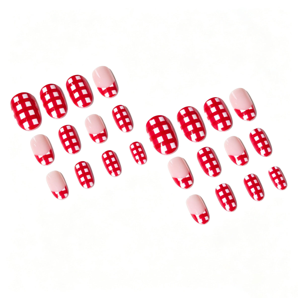 Stylisches Karomuster Nagelkunst