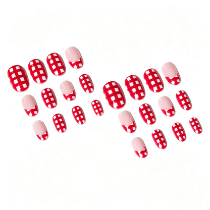 Stylisches Karomuster Nagelkunst