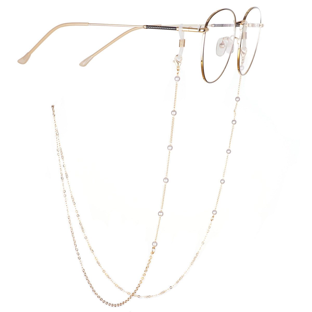Elegante mit Perlen akzentuierte Brillenkette Brehn
