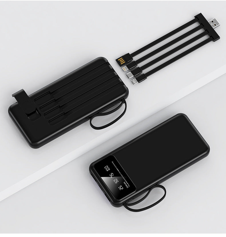 Multifunktionale Powerbank mit Integrierten Ladekabeln Brehn