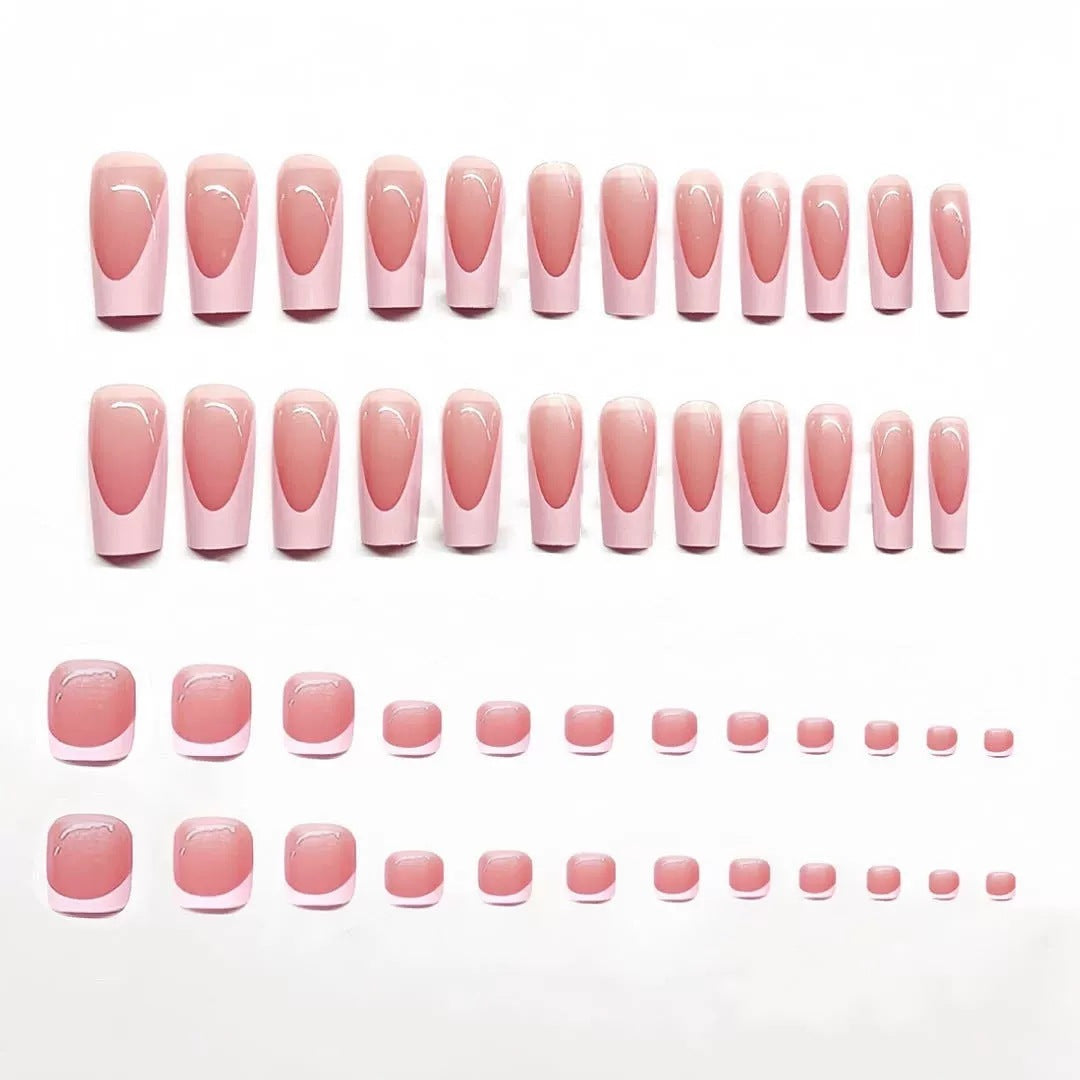 Elegantes französisches Tipp-Press-On-Nagelset Brehn