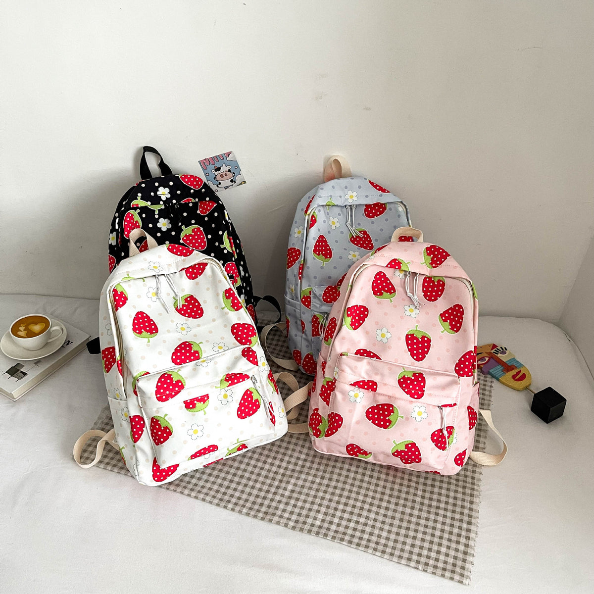 Verspielt gemusterter Rucksack Brehn
