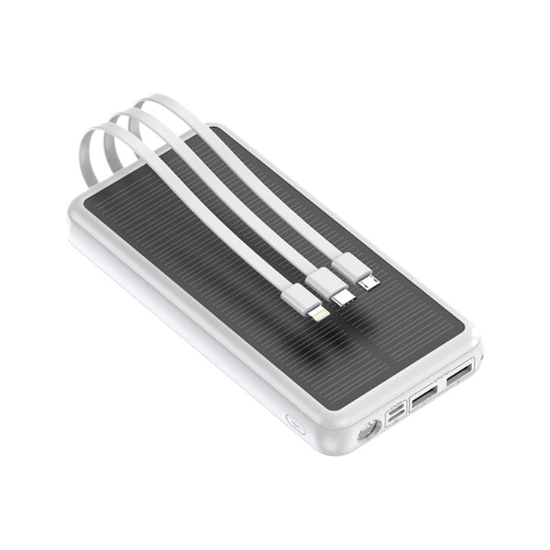 Solar Powerbank mit Integrierten Ladekabeln Brehn