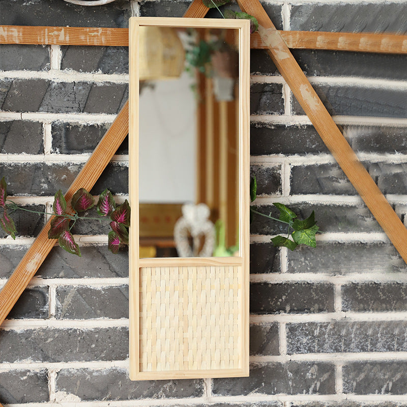 Dekorativer Wandspiegel Aus Rattan Brehn