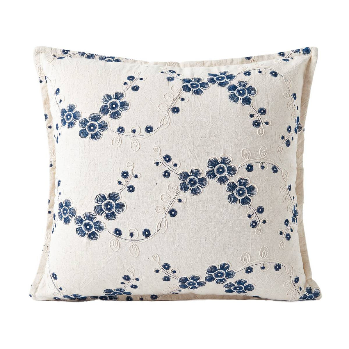 Dekoratives Kissen mit floralem Stickdesign