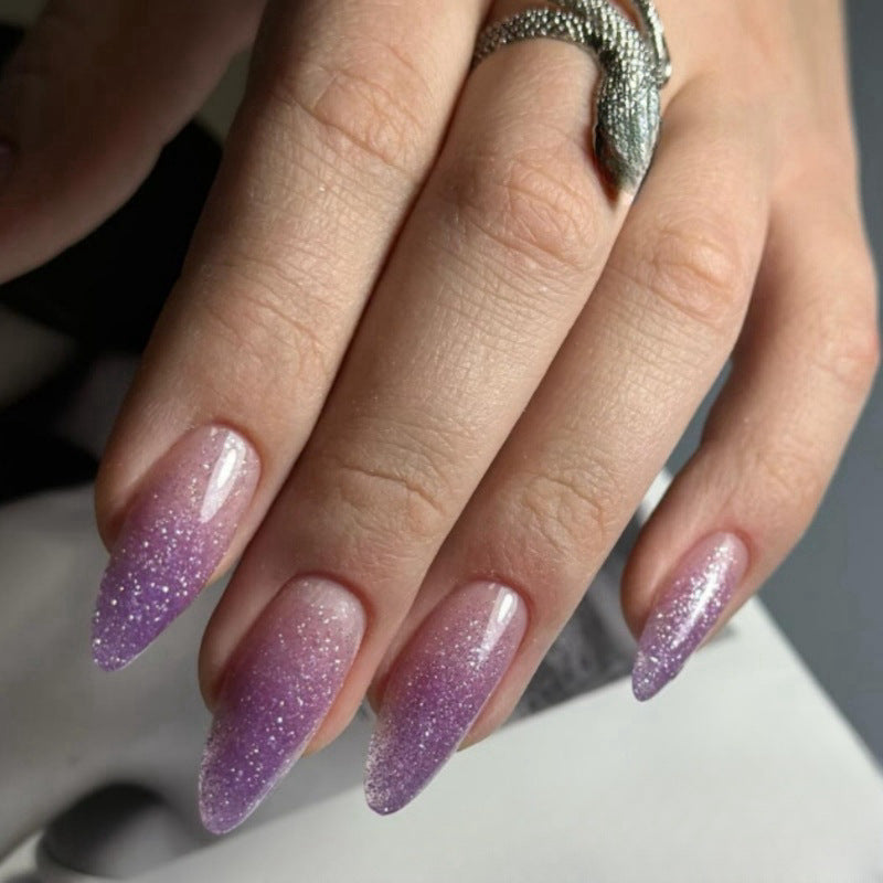 Glänzendes Ombre Stiletto Press-On-Nagel-Set Brehn