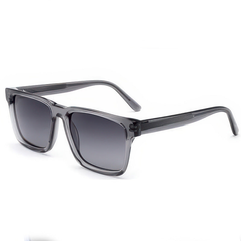 Damen modische Sonnenbrille mit klarem Kunststoffrahmen und multifunktionalen Gläsern Brehn