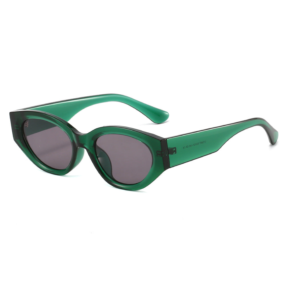 Damen Cat-Eye Sonnenbrille mit modernem, transparentem Rahmen und UV-Schutz Brehn