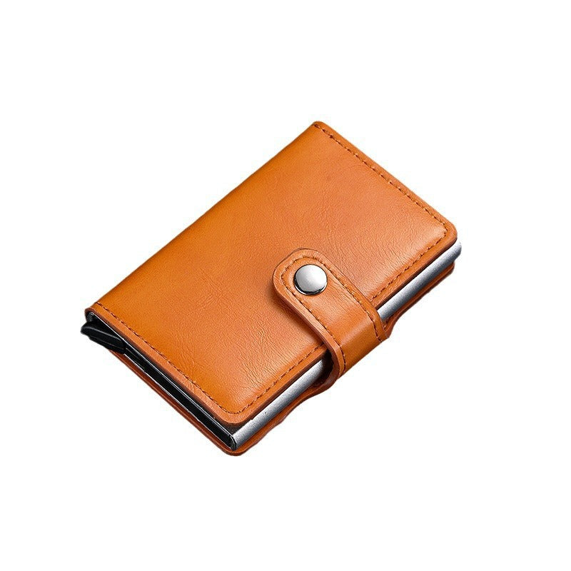 Minimalistische Leder RFID-blockierende Geldbörse