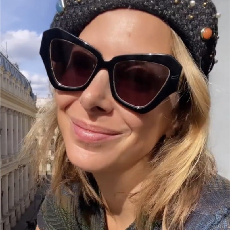 Damen trendy Cat-Eye Sonnenbrille mit elegantem Rahmen und UV-Schutz Brehn