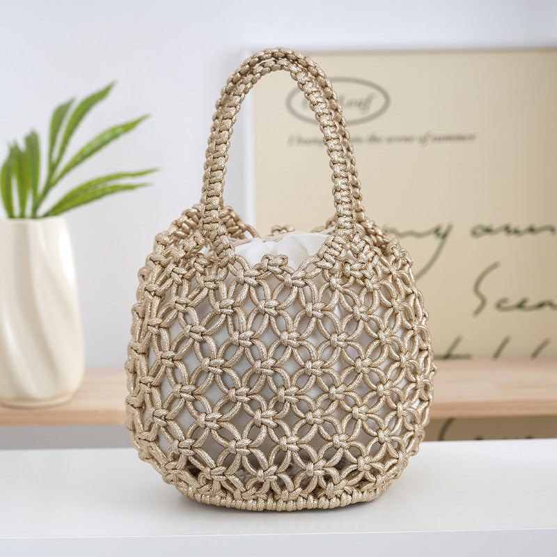 Handgearbeitete Shopper-Tasche Aus Feinem Makramee Brehn