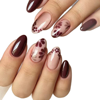 Elegantes florales Acryl-Naildesign Brehn