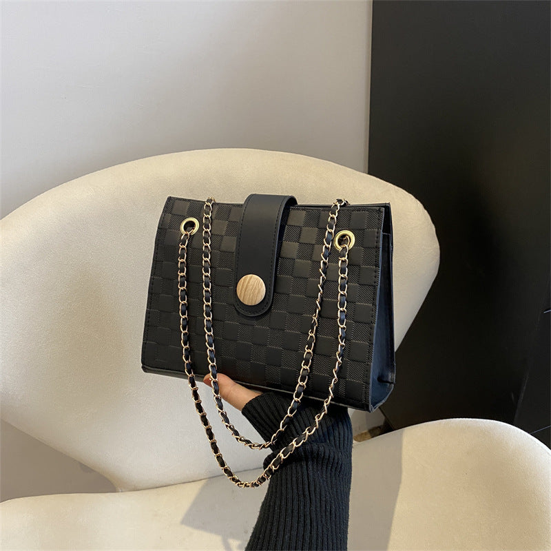 Texturierte Kunstleder-Handtasche