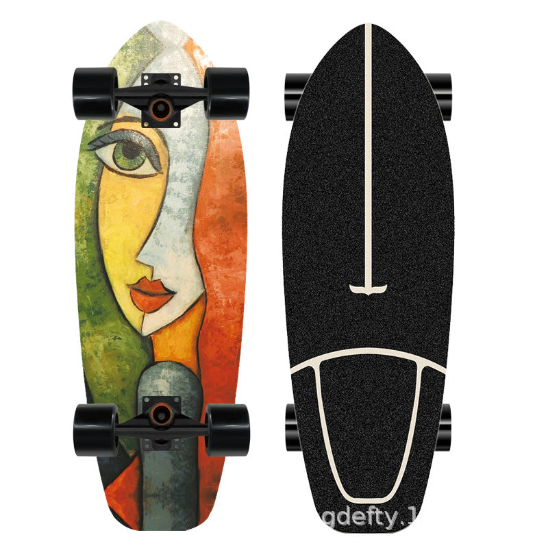 Künstlerisches Löwen Design Skateboard Brehn