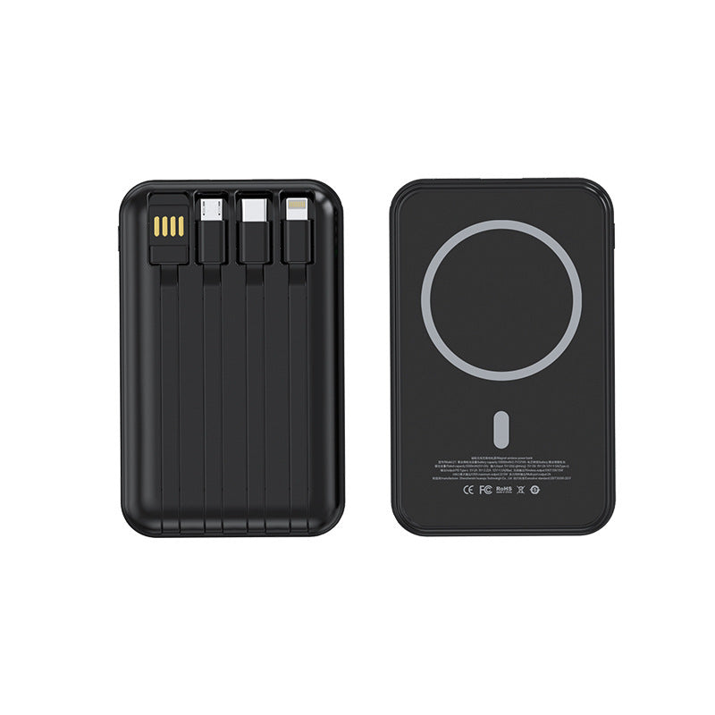 Tragbare Powerbank mit Integrierten Ladekabeln Brehn