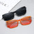 Damen modische Sonnenbrille mit einzigartigem rechteckigem Design und UV-Schutz Brehn
