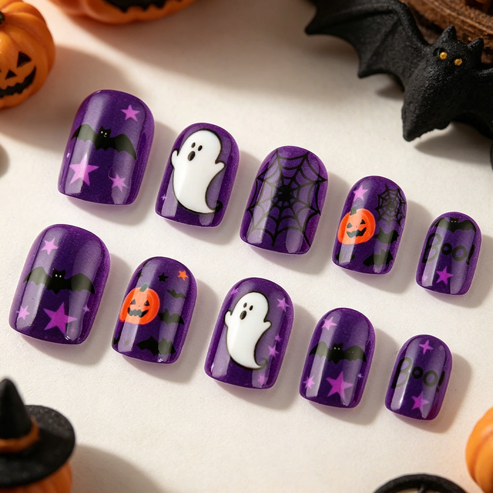 Halloween-Themen Press-On Nagelkunst Brehn