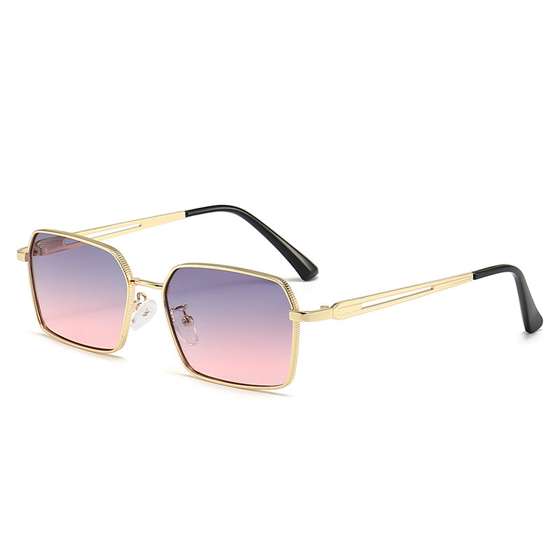 Damen quadratische Sonnenbrille mit minimalistischen Metallakzenten Brehn