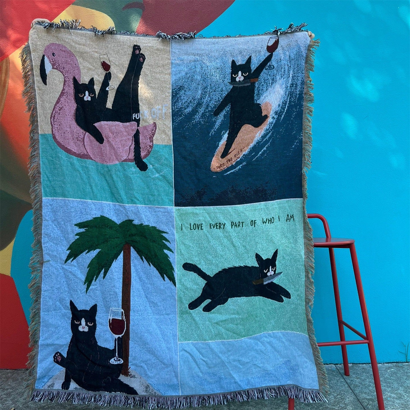 Spaßige katzenmotiven dekorative Decke