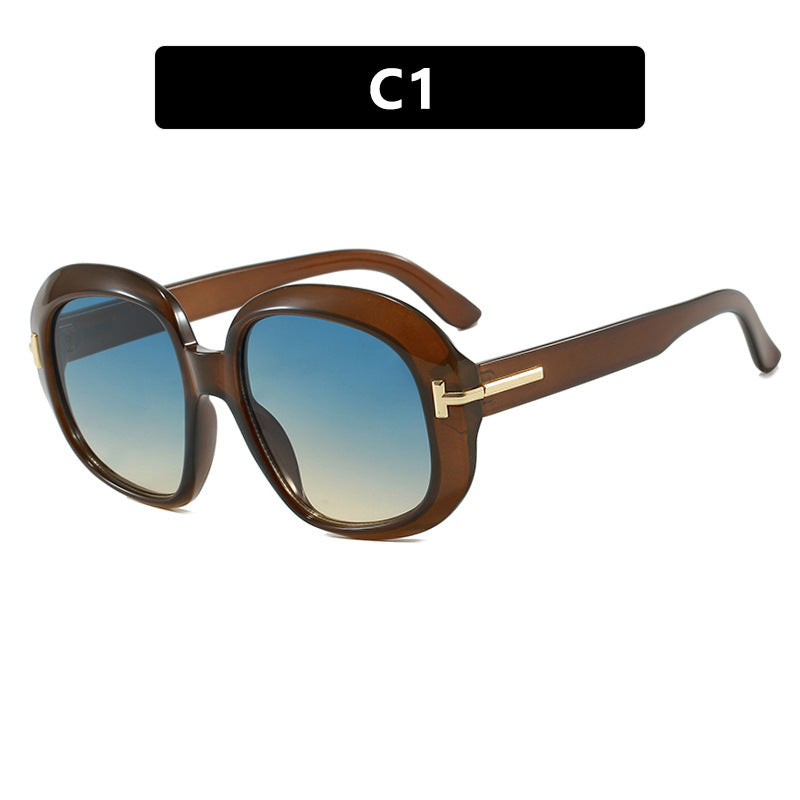 Damen oversized Sonnenbrille mit eleganter Rahmenstruktur und UV-Schutz Brehn
