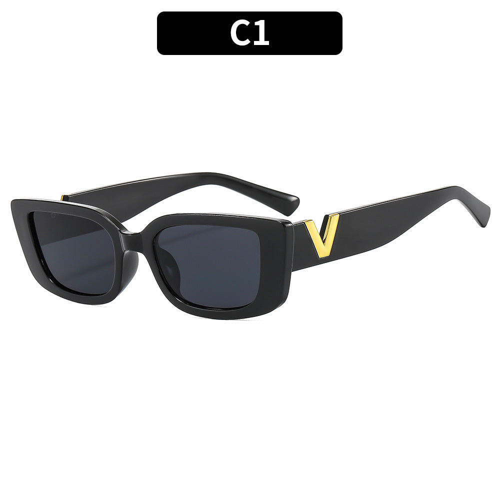 Schicke eckige Rahmen Sonnenbrille