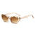 Damen modische quadratische Sonnenbrille mit UV-Schutz und flexiblem Gestell Brehn