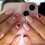 Kreatives Nagelkunst-Set mit romantischen Schleifen-, Herz- und Punkt-Designs Brehn