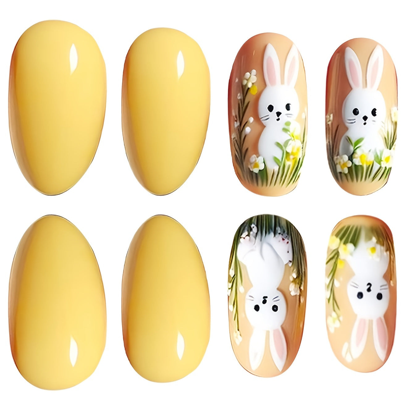 Künstlerisches Häschen-Themen Druck-Nagelkunstset Brehn