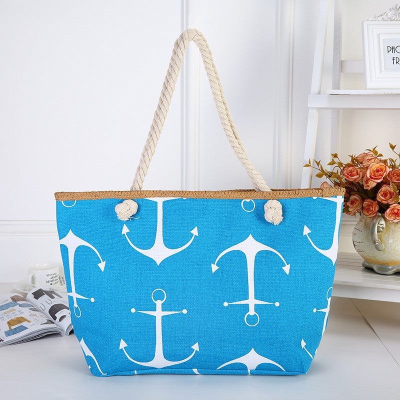 Große Segeltuchtasche mit Maritimem Ankerdesign Brehn