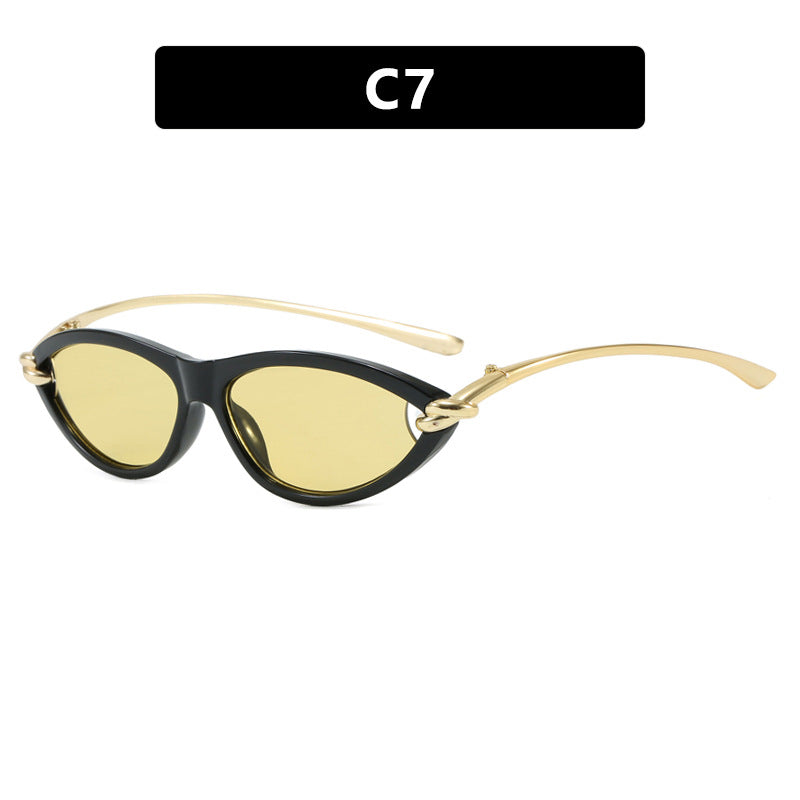 Damen Cat-Eye Sonnenbrille mit elegantem Metallrahmen und schützendem UV-Filter Brehn