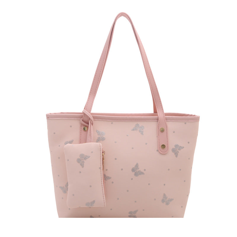 Stylische Schmetterlingsdruck Multi-Compartment Tote Bag