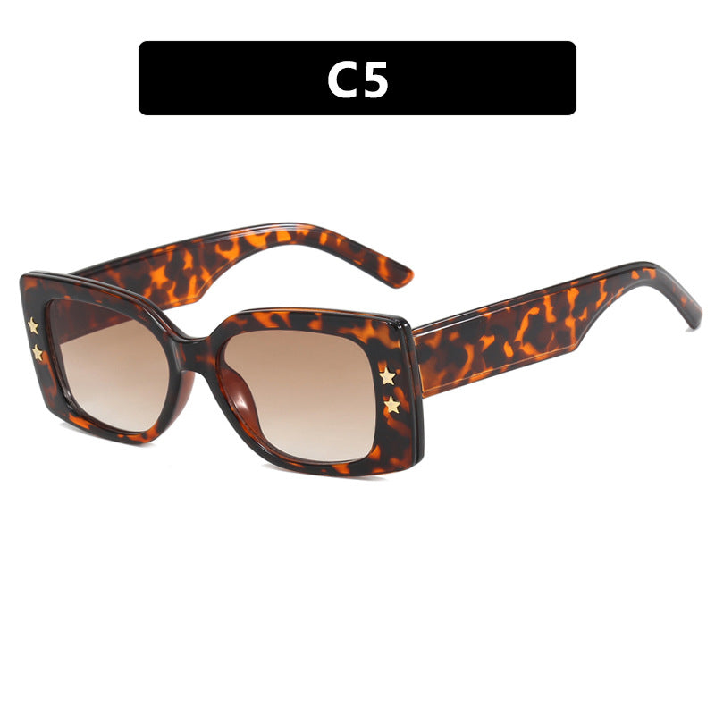 Damen extravagante quadratische Sonnenbrille mit stylishen Details Brehn