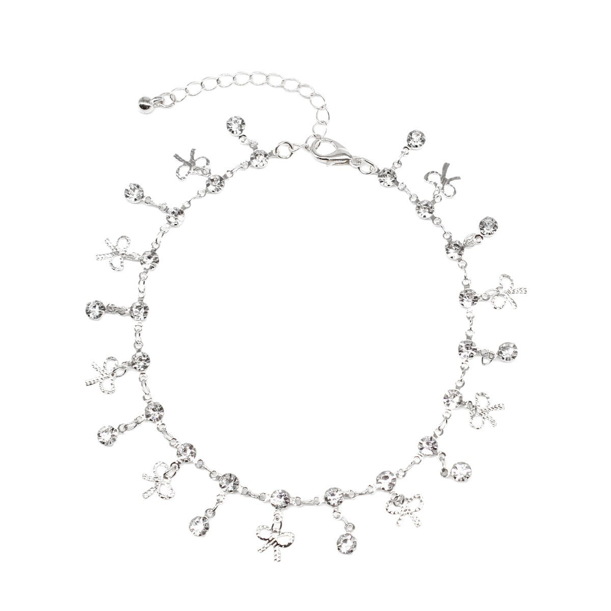 Delikate Kristall Charm Fußkettchen Brehn