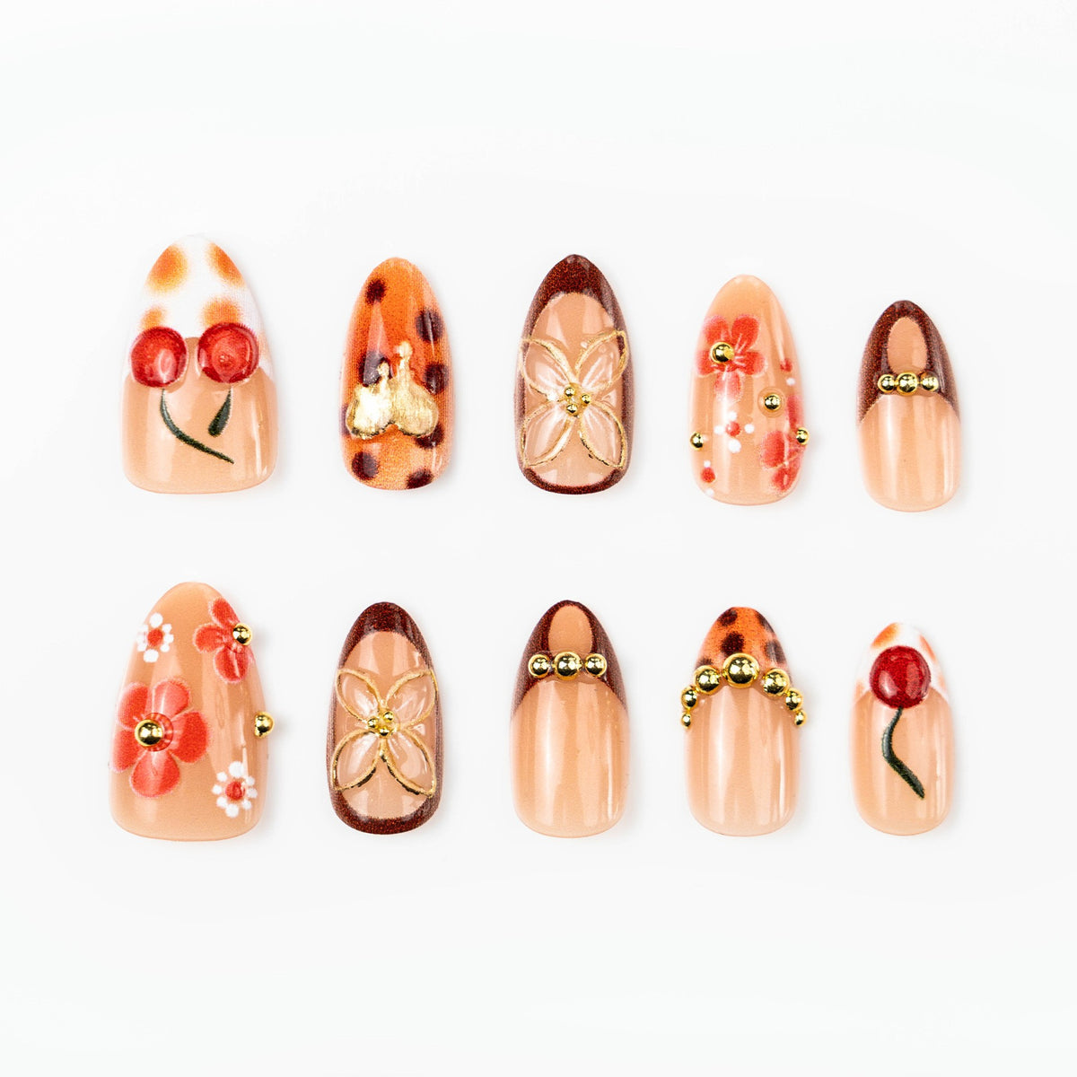 Dekorativer Press-On Nagelset Brehn