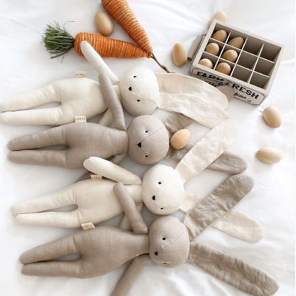 Leinen-Punkt-muster Schlappohr-Hase Puppe