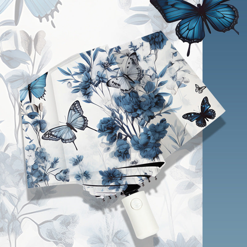Damen eleganter Regenschirm mit floralen Design Brehn