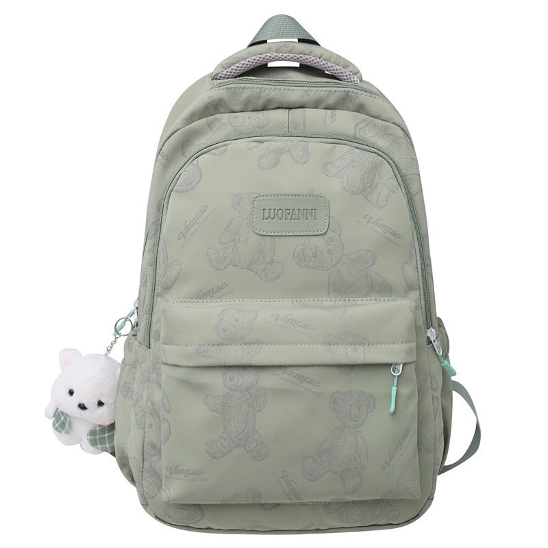Rucksack Aus Strapazierfähigem Nylon Mit Süßem Bärenmuster Brehn