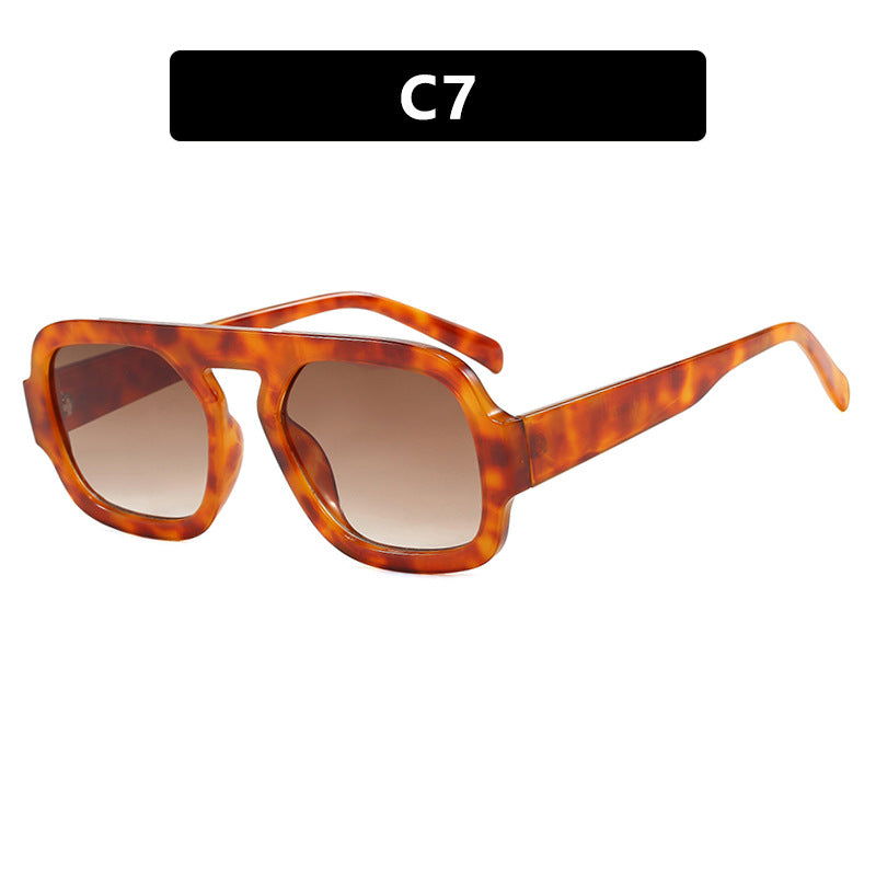 Damen trendige Sonnenbrille mit markantem eckigem Design und UV-Schutz Brehn