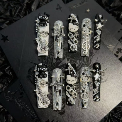 Künstlerisch thematisiertes Nagelkunstset